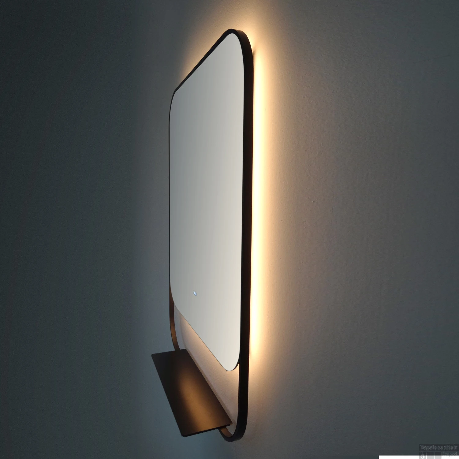 Led Spiegel Vanita Pollux 80x60 Cm Mat Zwart OP=OP 4 Led Spiegel Vanita Pollux 80x60 Cm Mat Zwart OP=OP - Afbeelding 2