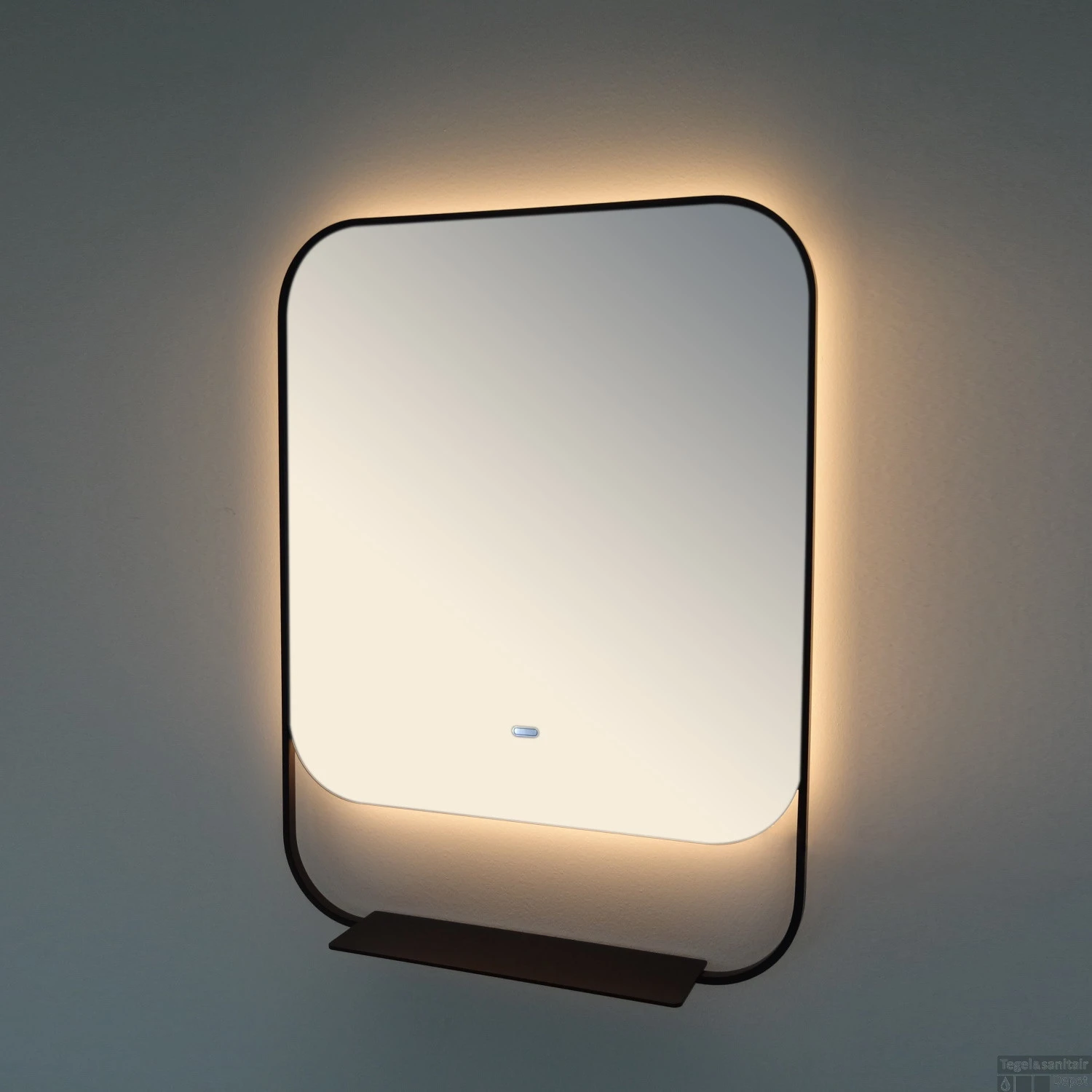 Led Spiegel Vanita Pollux 80x60 Cm Mat Zwart OP=OP 3 Led Spiegel Vanita Pollux 80x60 Cm Mat Zwart OP=OP