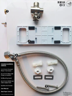 Maro D'Italia FP108 Stroomloze Douchewc 48x37cm Met Softclose En QuickRelease Wit (losse Zitting) -Badkamerwinkel maro ditalia fp108 000