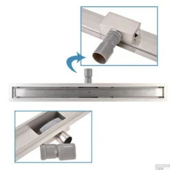 Mat Zwarte RVS Douchegoot Muurflens Met Uitneembaar Sifon Mat Zwart (alle Maten) 11 Mat Zwarte RVS Douchegoot Muurflens Met Uitneembaar Sifon Mat Zwart (alle Maten) -Badkamerwinkel muur design rooster 2 1