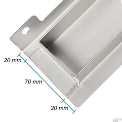 RVS Douchegoot Muurflens Met Uitneembaar Sifon 100x7cm 6,7cm Diep GLAS ROOSTER -Badkamerwinkel muur glas rooster 100cm 5