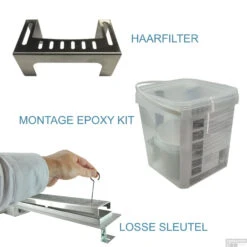 RVS Douchegoot Muurflens Met Uitneembaar Sifon 80x7cm 6,7cm Diep TEGEL ROOSTER -Badkamerwinkel muur tegel rooster 80cm 8