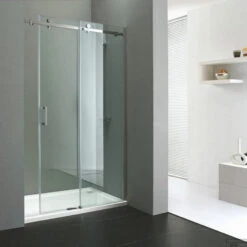 Nisdeur Sanilux Fleur Met Schuifdeur 8mm EasyClean (verschillende Maten) -Badkamerwinkel nisdeur sanilux fleur r sn l verschillende maten 1