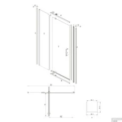 Nisdeur Lacus Pianosa Evo 2-Delig 140x200 Cm Chroom -Badkamerwinkel nisdeur lacus pianosa evo 2 delig 140x200 cm chroom tech