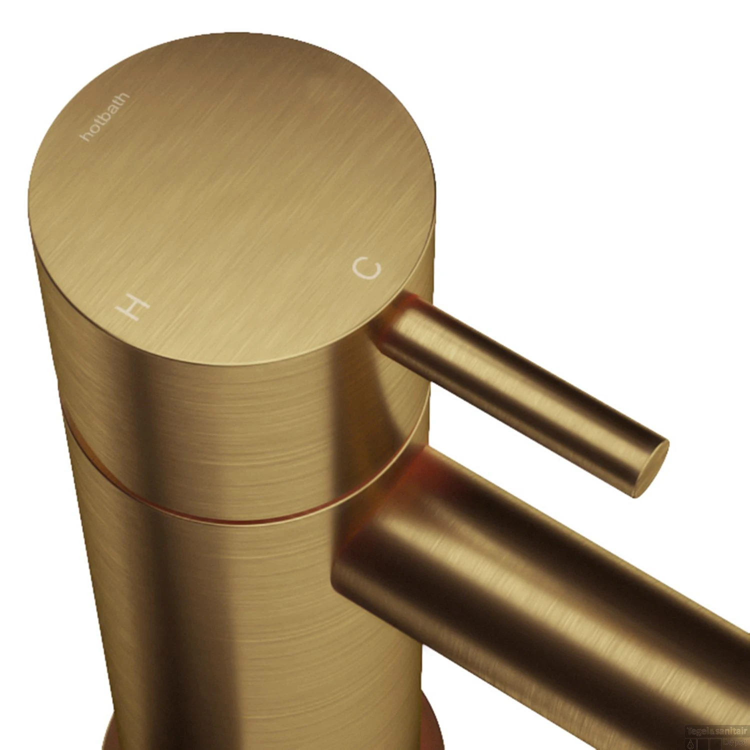 Badoverloop Hotbath Cobber Combinatie Verlengd Geborsteld Messing 4 Badoverloop Hotbath Cobber Combinatie Verlengd Geborsteld Messing - Afbeelding 2