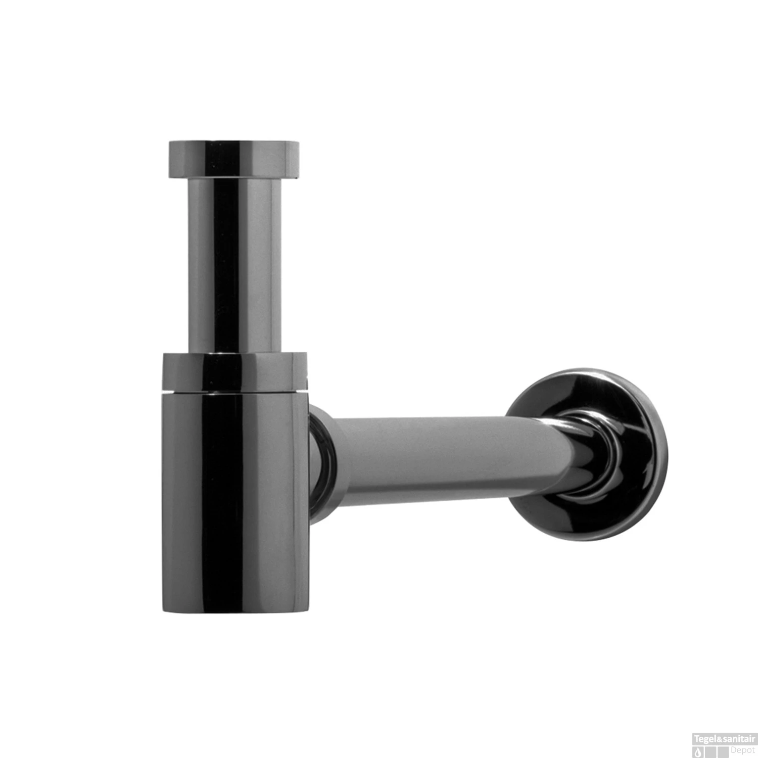 Fontein Sifon Hotbath Cobber Rond Zwart Chroom 3 Fontein Sifon Hotbath Cobber Rond Zwart Chroom