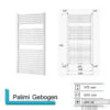 Handdoekradiator Palimi Gebogen 1175 X 600 Mm Donker Grijs -Badkamerwinkel palimi gebogen 1175x600 8
