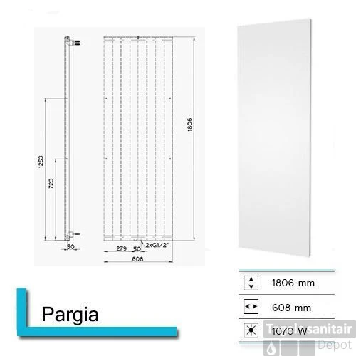 Handdoekradiator Pargia 1806 X 608 Mm Aluminium 3 Handdoekradiator Pargia 1806 X 608 Mm Aluminium