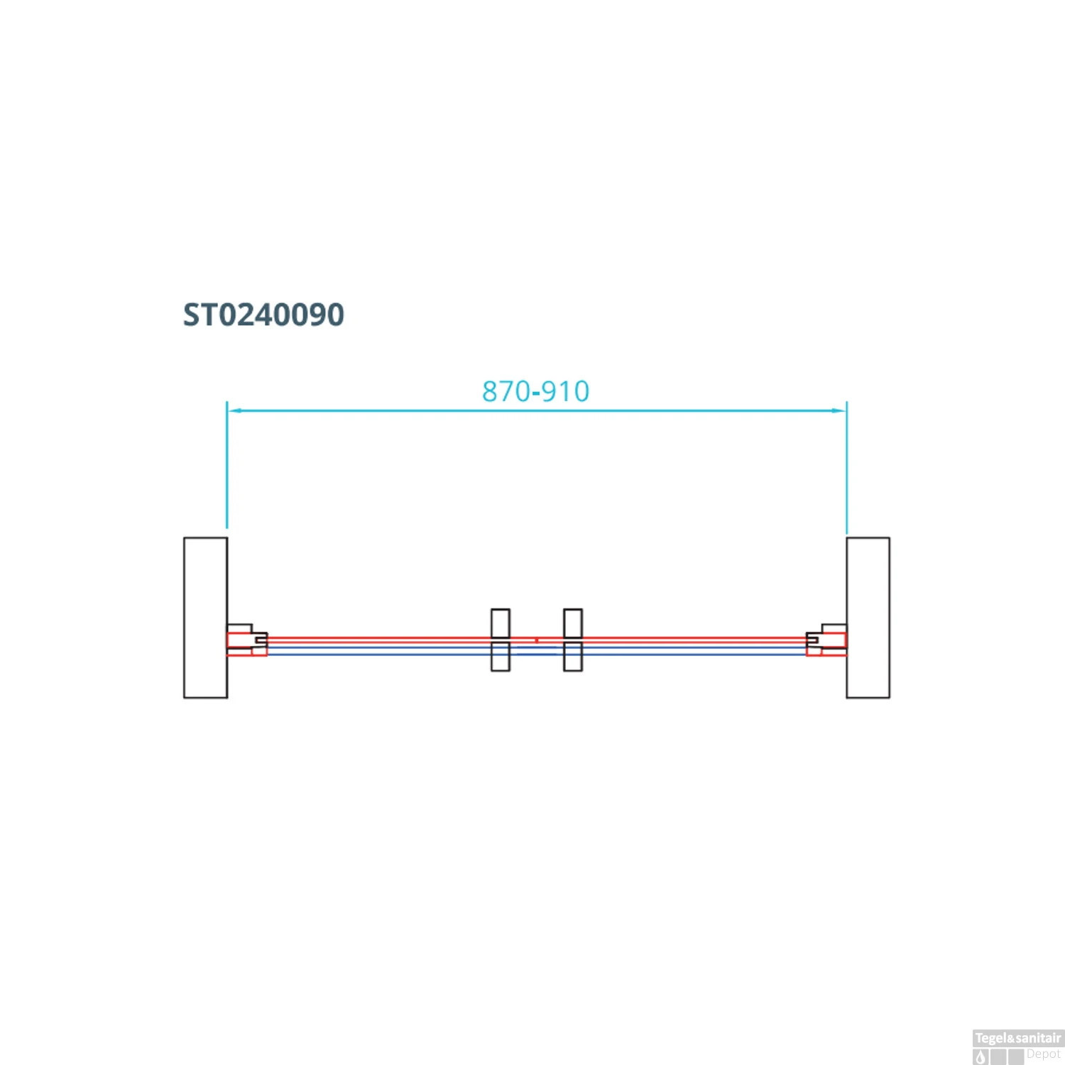 Pendeldeuren Van Rijn ST02 Saloondeur 90x200 Cm 6 Mm Chroom 6 Pendeldeuren Van Rijn ST02 Saloondeur 90x200 Cm 6 Mm Chroom - Afbeelding 4