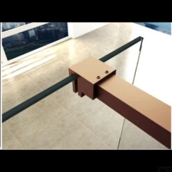 Profielset Met Stabilisatiestang Wiesbaden Slim 120cm Geborsteld Koper -Badkamerwinkel profielset met stabilisatiestang wiesbaden slim 120cm koper shop