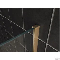 BWS Inloopdouche Pro Line Helder Glas 105x200 Geborsteld Messing Goud Profiel En Stang -Badkamerwinkel profielset met stabilisatiestang wiesbaden slim 120cm messing goud 1 1 5 1 1 1 1 1 1 1 1 1