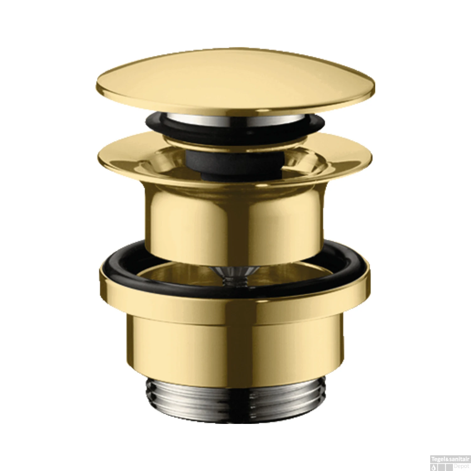 Push Open Afvoergarnituur DN32 HansGrohe Gepolijst Goud 3 Push Open Afvoergarnituur DN32 HansGrohe Gepolijst Goud