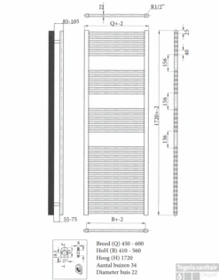 Radiator Sanicare Standaard Recht 1127 Watt Inclusief Ophanging 60x172 Cm Wit 17 Radiator Sanicare Standaard Recht 1127 Watt Inclusief Ophanging 60x172 Cm Wit -Badkamerwinkel radiator sanicare standaard recht 1127 watt inclusief ophanging 60x172 tech