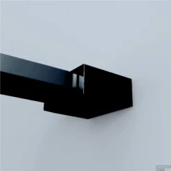 Vierkante Stabilisatiestang 120 Cm Mat Zwart (complete Set) -Badkamerwinkel rechte muurkoppeling tbv stabilisatiestang smal 1 2 1