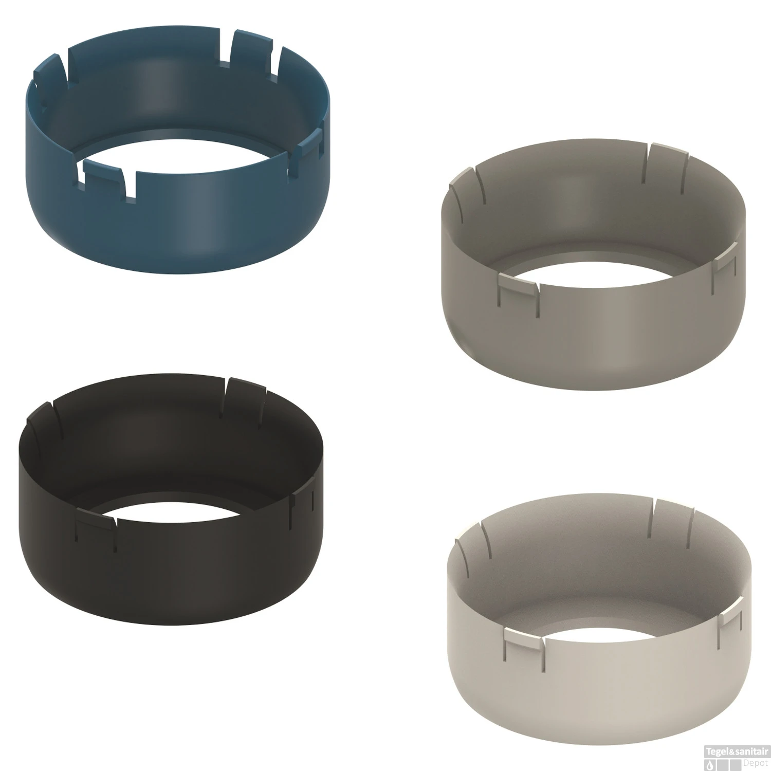 Reduceerringenset TECE Voor Spoelkasten Met Een Inbouwdiepte Tot 8.5cm 4 Stuks 3 Reduceerringenset TECE Voor Spoelkasten Met Een Inbouwdiepte Tot 8.5cm 4 Stuks