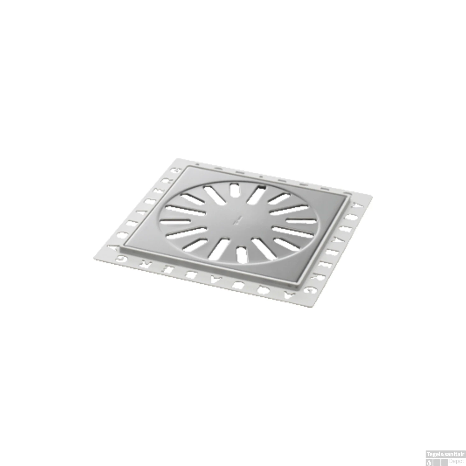 Renovatievloerput Rooster Aquaberg Met 1 Aansluiting 14.6x14.6x0.6 Cm RVS 4 Renovatievloerput Rooster Aquaberg Met 1 Aansluiting 14.6x14.6x0.6 Cm RVS - Afbeelding 2