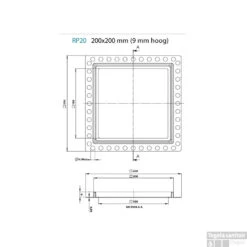 Renovatievloerput Rooster Aquaberg RP20 Met 1 Aansluiting 20x20x0.9 Cm RVS 7 Renovatievloerput Rooster Aquaberg RP20 Met 1 Aansluiting 20x20x0.9 Cm RVS -Badkamerwinkel renovatievloerput rooster aquaberg rp20 met 1 aansluiting 20x0.9 cm rvs tech