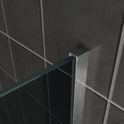 BWS Inloopdouche Pro Line Rookglas 80x200 8mm Nano Coating RVS Profiel En Stang -Badkamerwinkel rookglas geb. staal muurprofiel 4