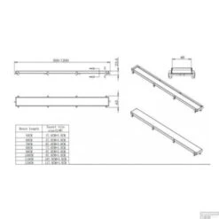 RVS Tegelrooster T.b.v. Wiesbaden Douchegoot 60x7 Cm -Badkamerwinkel rvs tegelrooster t.b.v. douchegoot 60x7 cm tech