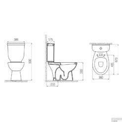 Toiletpot Staand Boss & Wessing Sedef Onder Aansluiting Wit (AO) 5 Toiletpot Staand Boss & Wessing Sedef Onder Aansluiting Wit (AO) -Badkamerwinkel sd300.000 toiletpot staand boss wessing sedef met bidet keramisch wit tech 1 1