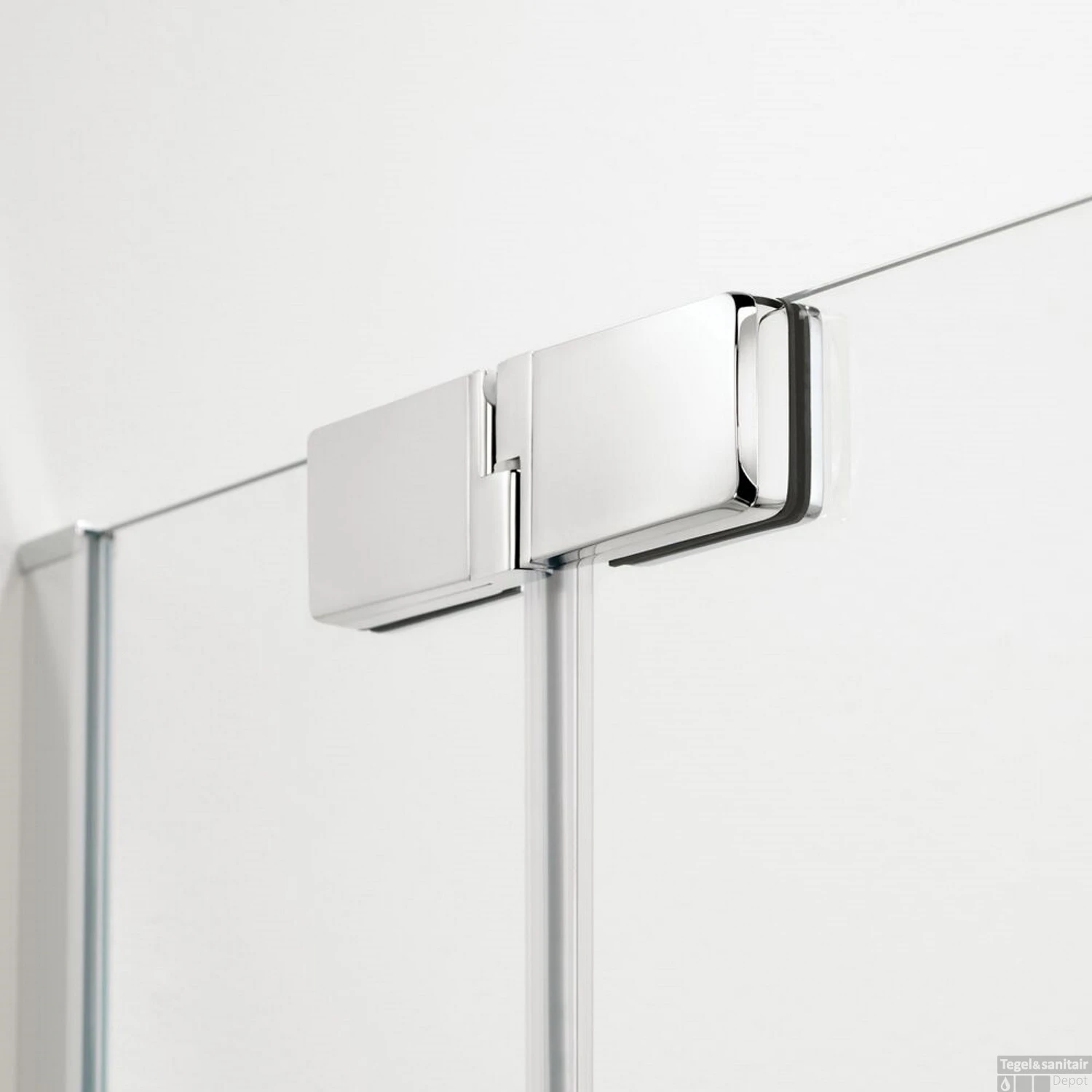 Badwand Sealskin Custom 100x140 Cm Rechts Zilver Hoogglans Helder Glas - Afbeelding 4