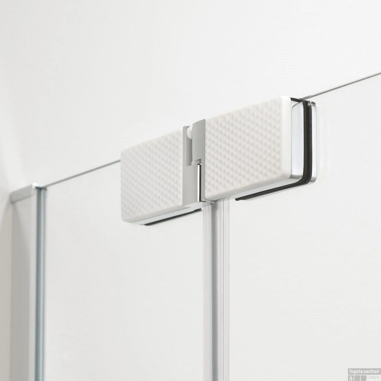 Badwand Sealskin Custom 100x140 Cm Rechts Zilver Hoogglans Helder Glas - Afbeelding 5