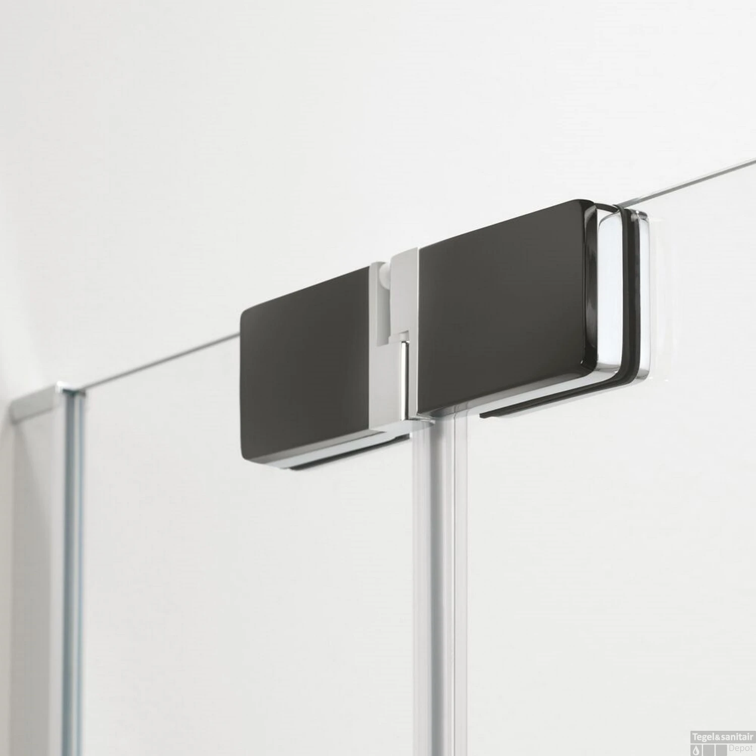 Badwand Sealskin Custom 100x140 Cm Rechts Zilver Hoogglans Helder Glas - Afbeelding 6