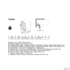 Badwand Sealskin Custom 100x140 Cm Rechts Zilver Hoogglans Helder Glas -Badkamerwinkel sp021004260100 badwand get wet by sealskin custom 100x140 cm zilver hoogglans helder glas rechts tech