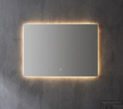 Badkamerwinkel -Badkamerwinkel spiegel sanilux decor met indirecte led verlichting 80x70 cm sfeer1