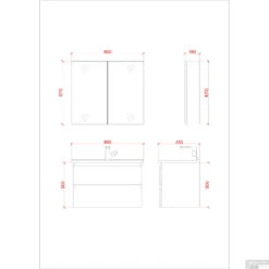 Spiegelkast Boss & Wessing Sally 80 Cm Aluminium -Badkamerwinkel spiegelkast boss wessing sally 80 cm aluminium