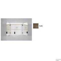 Spiegelkast Sanicare Qlassics Ambiance 100 Cm 2 Deuren Truffel 12 Spiegelkast Sanicare Qlassics Ambiance 100 Cm 2 Deuren Truffel -Badkamerwinkel spiegelkast sanicare qlassics ambiance 100 cm 2 deuren truffel detail1