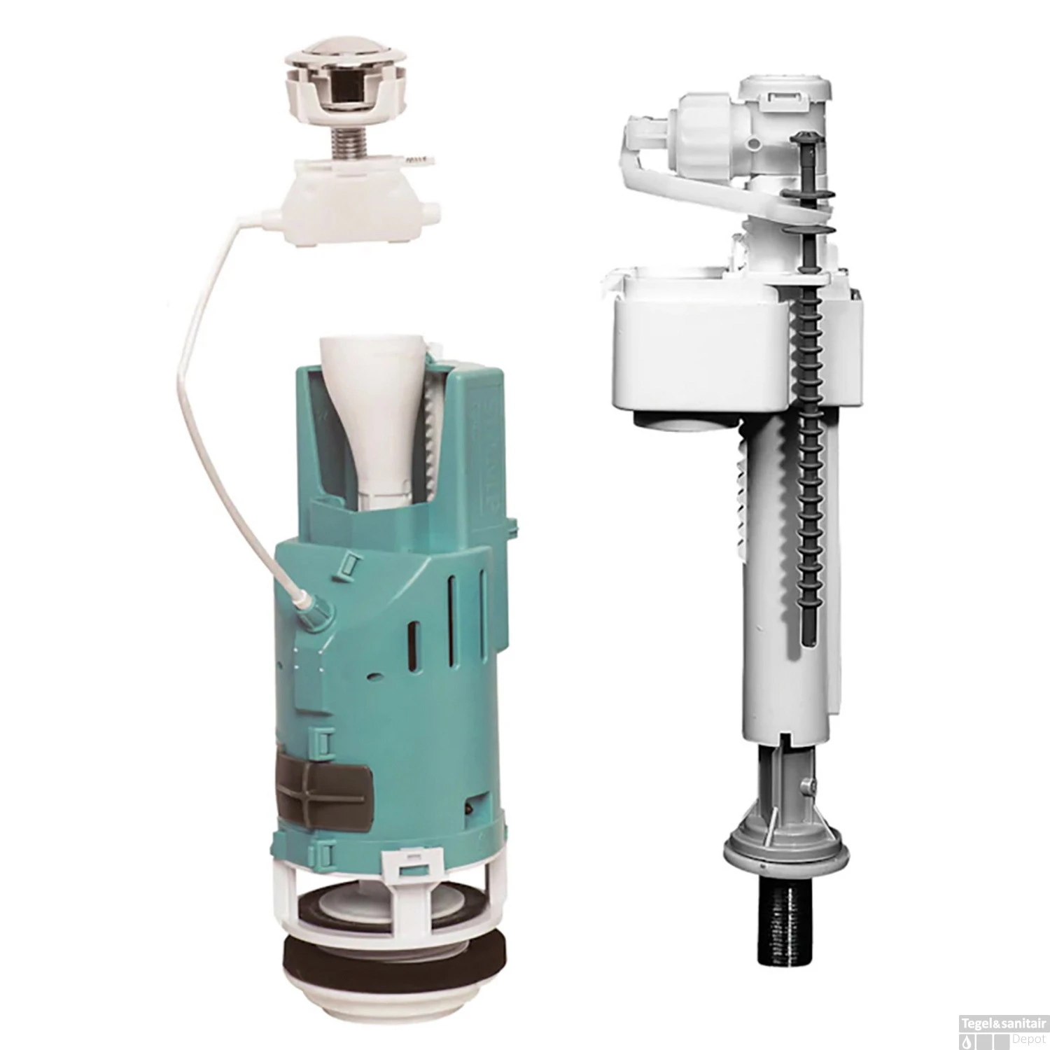 Spoelmechanisme Boss & Wessing Dual Flush Met Kabel