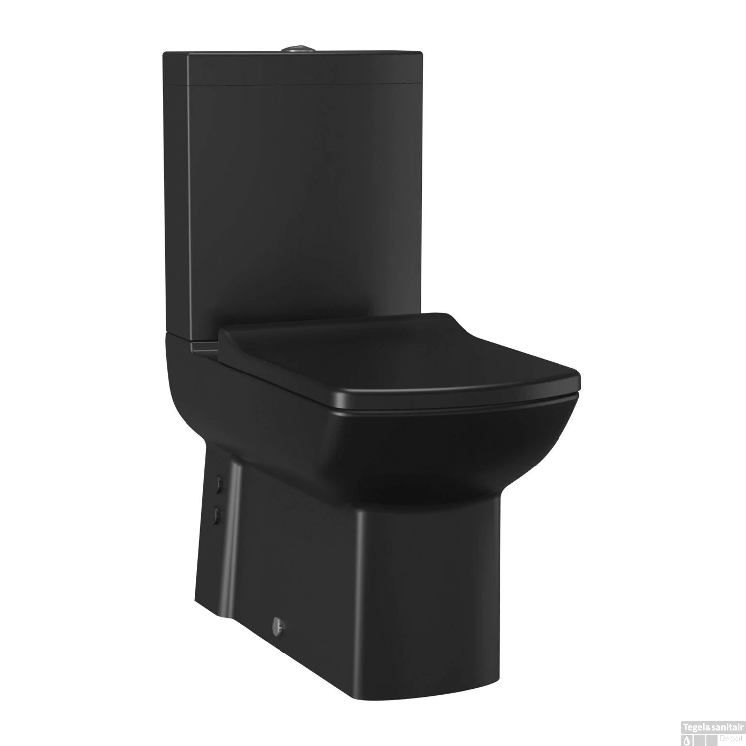 Boss & Wessing Staande Toiletset Lara Mat Zwart Compleet 3 Boss & Wessing Staande Toiletset Lara Mat Zwart Compleet