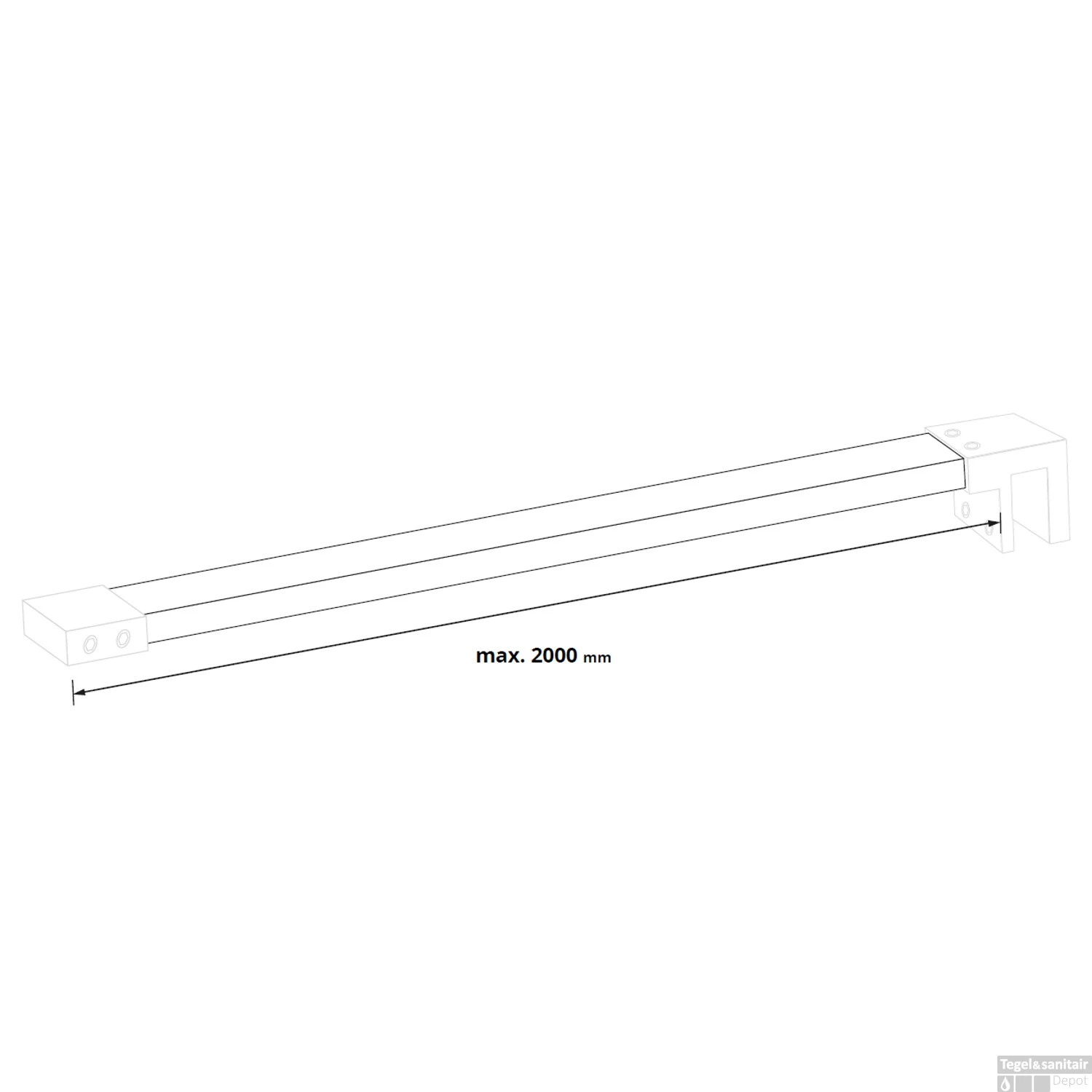 Stabilisatiestang Just Creating Max 200cm Goud 4 Stabilisatiestang Just Creating Max 200cm Goud - Afbeelding 2