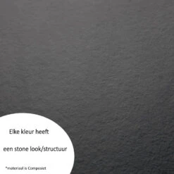 Douchebak Composiet Marmerlook Ardesia (In Meerdere Maten Beschikbaar) -Badkamerwinkel stone antracite 1 4