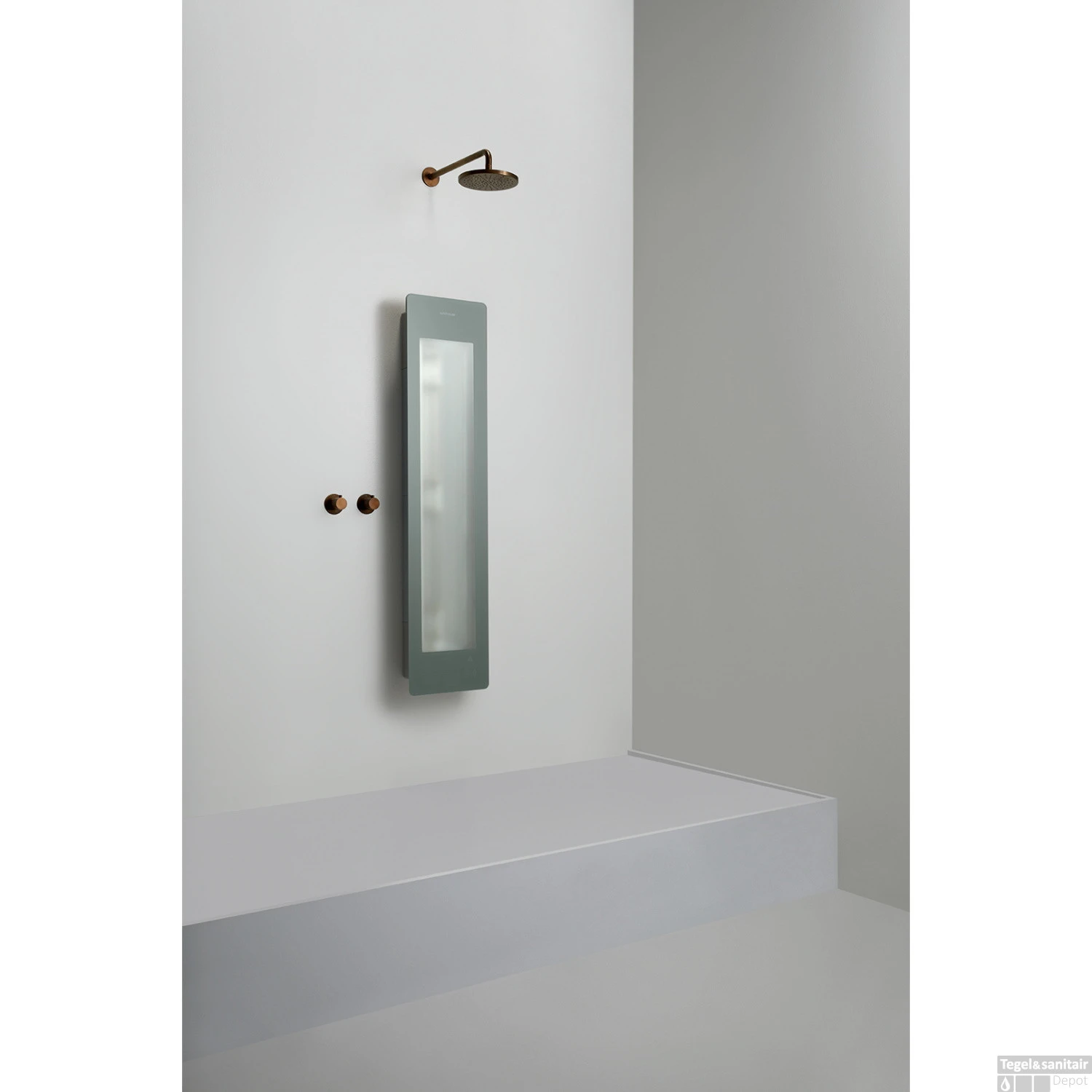 Sunshower Plus M Round Infrarood En UV-licht 140x33 Cm Inbouw - Opbouw Vlak Of Hoek Organic Grey 6 Sunshower Plus M Round Infrarood En UV-licht 140x33 Cm Inbouw - Opbouw Vlak Of Hoek Organic Grey - Afbeelding 4