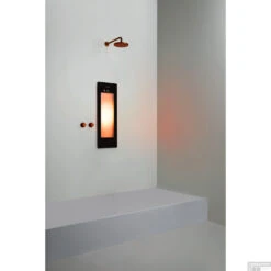 Sunshower One S Round Infrarood 95x33 Cm Inbouw - Opbouw Vlak Of Hoek Black -Badkamerwinkel sunshower oneplus s black inbouw ir geheel