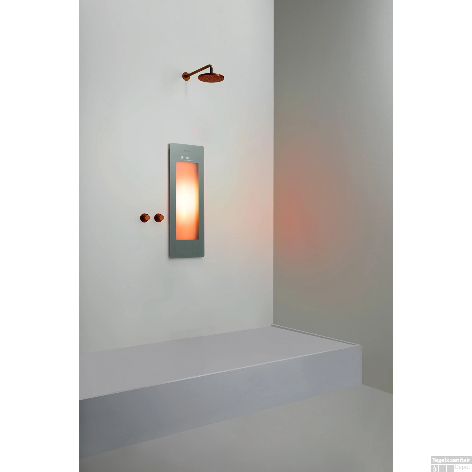 Sunshower One S Round Infrarood 95x33 Cm Inbouw - Opbouw Vlak Of Hoek Organic Grey 6 Sunshower One S Round Infrarood 95x33 Cm Inbouw - Opbouw Vlak Of Hoek Organic Grey - Afbeelding 4