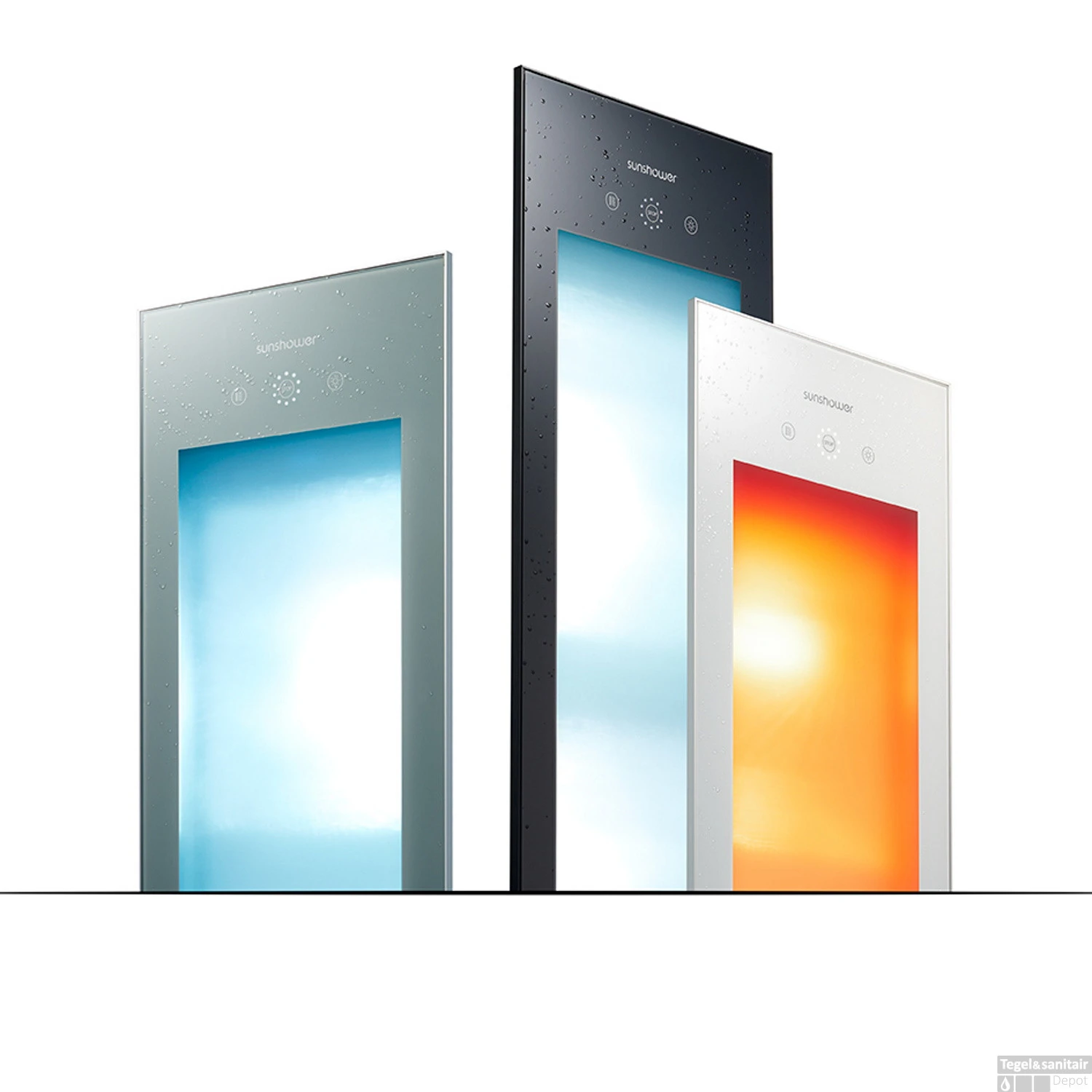 Sunshower Pure 2.0 Grey Infrarood Inbouwapparaat 19.9x61.9x10 Cm Half Body Aluminium Grijs 4 Sunshower Pure 2.0 Grey Infrarood Inbouwapparaat 19.9x61.9x10 Cm Half Body Aluminium Grijs - Afbeelding 2