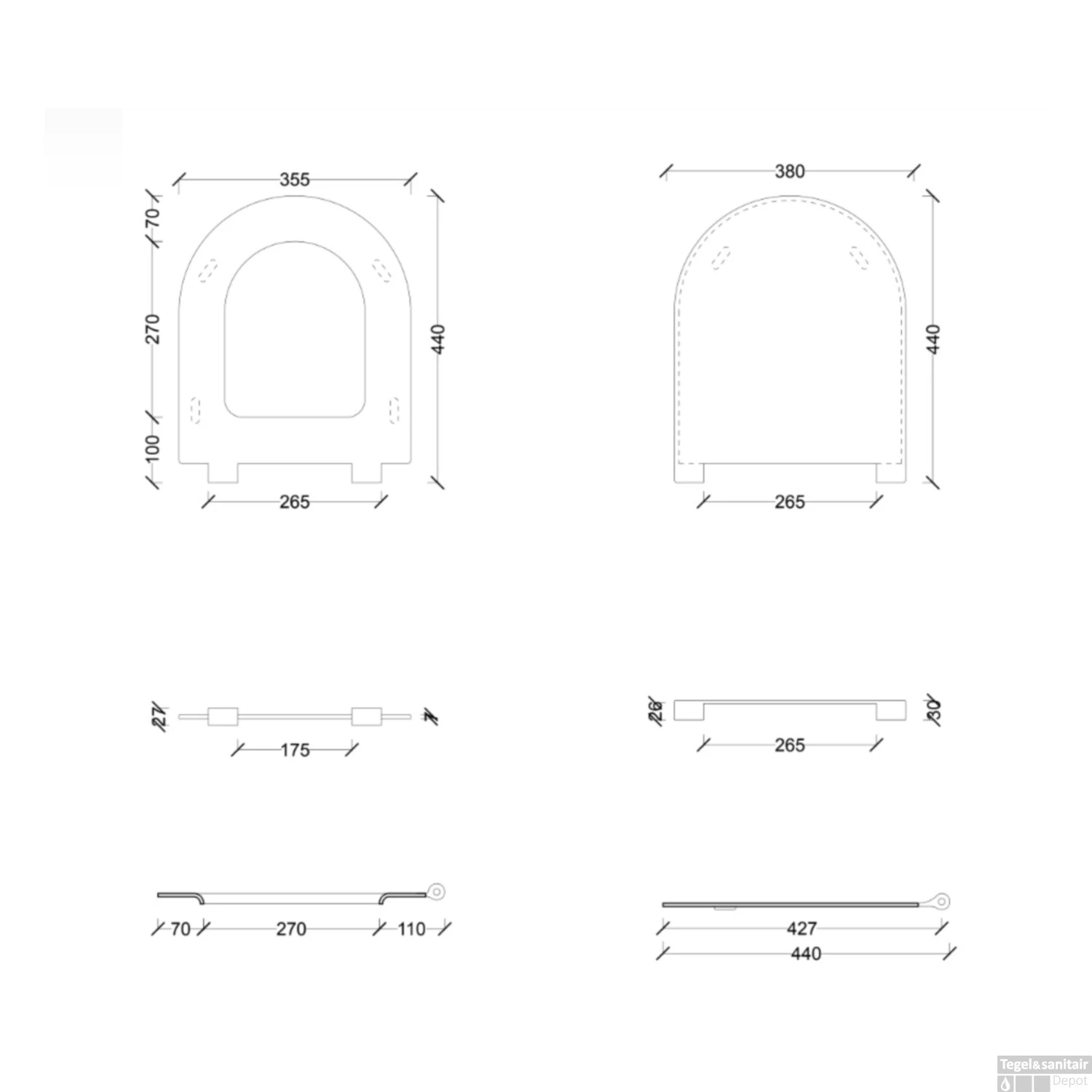 Toiletzitting Salenzi Form Slim Mat Antraciet 5 Toiletzitting Salenzi Form Slim Mat Antraciet - Afbeelding 3
