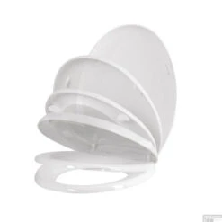 Toiletzitting Allibert Karma Kunststof 38x6,6x45,5 Cm Soft-Close Afklikbaar Wit -Badkamerwinkel toiletbril allibert karma wit detail