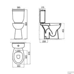 Toiletpot Staand Boss & Wessing Mala Verhoogd Onder Aansluiting Wit (AO) 5 Toiletpot Staand Boss & Wessing Mala Verhoogd Onder Aansluiting Wit (AO) -Badkamerwinkel toiletpot staand boss wessing mala verhoogd onder aansluiting wit tech 1