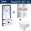 Grohe Rapid SL Toiletset Set01 Basic Smart Met Grohe Arena Of Skate Drukplaat -Badkamerwinkel toiletset grohe rapid sl set1