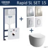 Grohe Rapid SL Toiletset Set15 B&W Zero Rim-ex Met Grohe Arena Of Skate Drukplaat 2 Grohe Rapid SL Toiletset Set15 B&W Zero Rim-ex Met Grohe Arena Of Skate Drukplaat -Badkamerwinkel toiletset grohe rapid sl set15