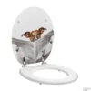 Toiletzitting Allibert Decor Business Dog 37,3x5,6x44,8 Cm MDF Inox Scharnieren -Badkamerwinkel toiletzitting allibert decor business dog shop
