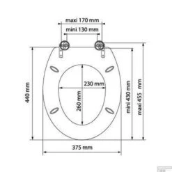 Toiletzitting Allibert Decor Orchidee 37,3x5,6x44,8 Cm MDF Inox Scharnieren -Badkamerwinkel toiletzitting allibert decor new york tech 1