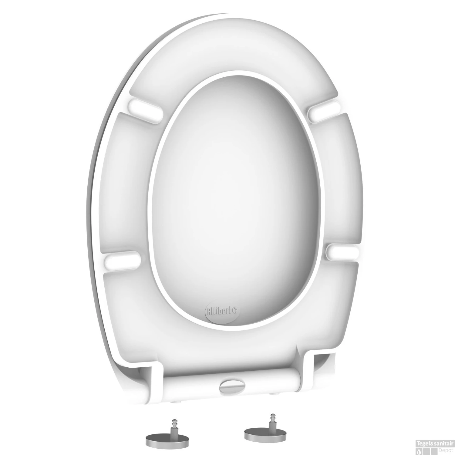 Toiletzitting Allibert Dolceo Afklikbaar 37x5,5x46,5 Cm SoftClose Katoen Mat Wit 7 Toiletzitting Allibert Dolceo Afklikbaar 37x5,5x46,5 Cm SoftClose Katoen Mat Wit - Afbeelding 5