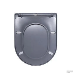 Toiletzitting Met Deksel Boss & Wessing Fair One Touch Mat Grijs -Badkamerwinkel toiletzitting met deksel boss wessing fair slim one touch mat grijs 5