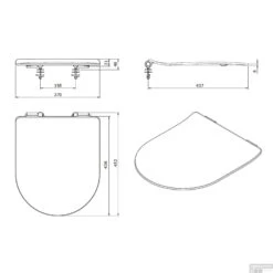 Toiletzitting Sanindusa Sanibold Slim Softclose Clip Off Met Bevestigingsmateriaal Mat Wit -Badkamerwinkel toiletzitting sanindusa sanibold slim softclose clip off met bevestigingsmateriaal wit tech 1