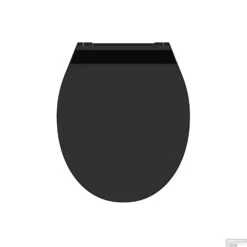 Toiletzitting Schutte Slim Black Ultra Dun Afklikbaar Soft Close Zwart Verstelbaar HoH 7 Tot 19 Cm -Badkamerwinkel toiletzitting schutte slim black ultra dun afklikbaar soft close zwart detail